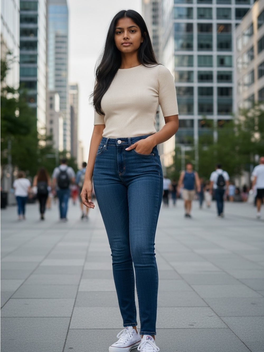 NWT ASOS DESIGN Tall High Rise Skinny Jeans - Size 28/36